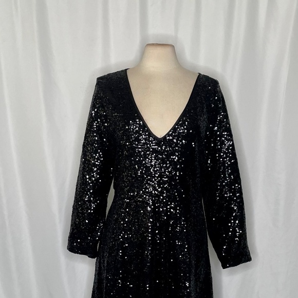 TORRID Special Occasion Black Sequin Skater Dress Party Cocktails Size 2 2X XXL - Picture 4 of 14